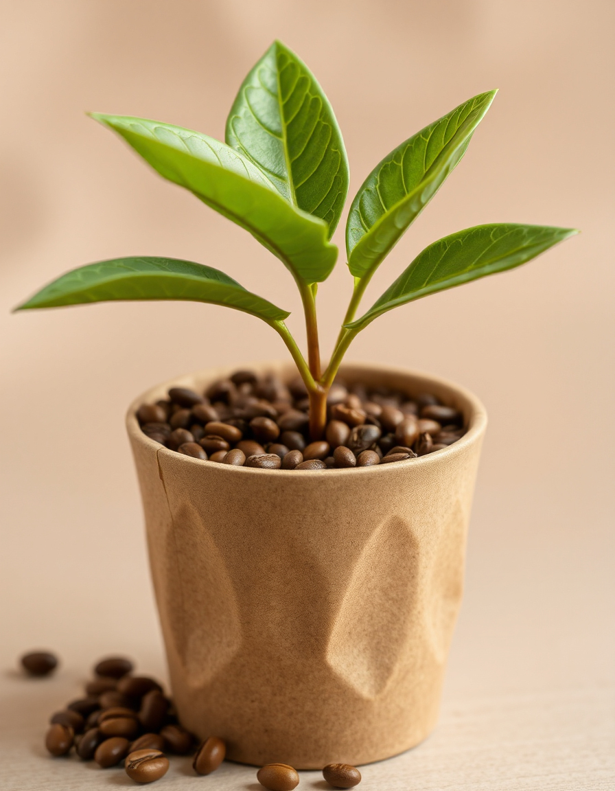 Pot écologique en marc de café